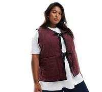 Esclusiva Renee Studio Plus x Holly Wynne - Gilet imbottito leopardato double-face allacciato sul davanti con colletto-Multicolore 60