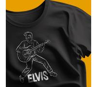 ESCLUSIVA T-shirt VINTAGE ELVIS PRESLEY nera | tutte le taglie