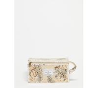 Esclusiva The Flat Lay Co. X ASOS - Astuccio per make-up trasparente tonalità neutra con ghepardi-Neutro No Size