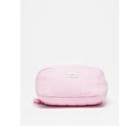 Esclusiva The Flat Lay Co. x ASOS - Marshmallow - Trousse per make-up in tessuto a nido d'ape rosa No Size