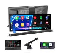 Esclusività 11,3 Pollici Schermo Auto Carplay con Supporto Stabile, Schermo Android Auto Autoradio Doppio Bluetooth Siri/GOO-gle Dispositivi di Navigazione GPS per Auto Camper