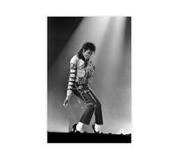 Esclusivo poster artistico vintage con immagine di Jackson, superstar del cantante Michael, con icona, poster su tela, decorazione artistica da parete per soggiorno e camera da letto, 50 x 75 cm