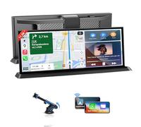 Esclusivo Schermo Per Auto da 11,26 Pollici, CarPlay Wireless e Android Auto Autoradio con Staffa Esclusiva Per Navigazione GPS/Mirror Link/Controllo Vocale/Bluetooth/FM