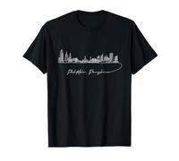 Esclusivo Skyline della Città di Philadelphia - Souvenir della Pennsylvania Maglietta