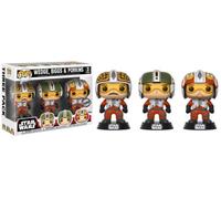 Esclusivo Star Wars X-Wing 3 Pack 3.75" Pop Vinyl Funko Biggs Wedge Porkins