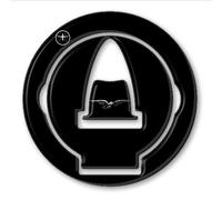 ESCLUSIVO TAPPO SERBATOIO ADESIVI 3D PROTEZIONE compatibile per MOTO GUZZI NERO