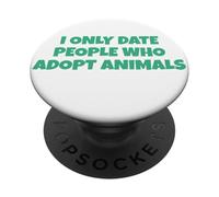 Esco solo con persone che adottano animali PopSockets PopGrip Adesivo