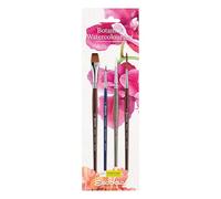 ESCODA | Acquerello | Botanical Watercolour Set | 4 Pennelli | Dimensione 1/2",2,8,4 | Sintetico, Sintetico-Naturale | Piatto, Rotondo a Punta