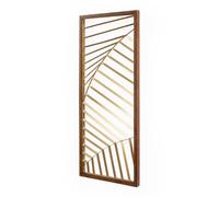 ESCULTURA 36X2X86 METAL DORADO/MADERA MARRON