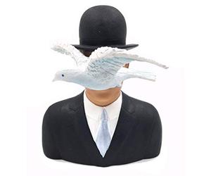 Escultura - L'uomo con bombetta - replica de un motivo de Rene Magritte #04