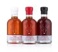 Escuminac Set Sciroppo d'Acero Bio 3 Raccolti 3 x 200 ml | Include Extra Rare, Grande Raccolto e Raccolto Tardivo in un set di degustazione canadese.