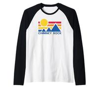 Escursione Camino Rock NC Gorge Retro Blue Ridge Mountains Escursionismo Maglia con Maniche Raglan