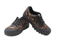Escursioni all'aperto e Alpinismo Resistente all Usura Sito di Costruzione Protezione del Lavoro camuflaggio Scarpe da Allenamento a Basso Taglio per Uomini e Donne (Nero,40)