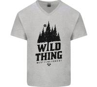 Escursioni Wild Cosa Campeggio Rambling Esterni Uomo Scollo A V Cotone T-Shirt