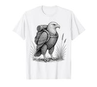 Escursionismo Aquila Backpacking Natura Americano Bird Lover Maglietta