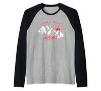 Escursionismo Austria Mountain Compass Grafica Maglia con Maniche Raglan