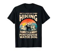 Escursionismo con Il Mio Cane d'Acqua Portoghese | Retro Maglietta