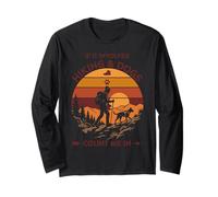 Escursionismo e Cani Mi contano in Un Escursionista retrò al Tramonto Maglia a Manica