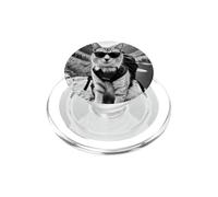 Escursionismo gatto su un sentiero escursionisti PopSockets PopGrip per MagSafe