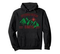 Escursionismo Kenya Mountain Compass Grafica Felpa con Cappuccio
