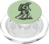 Escursionismo lucertola zaino in spalla divertente iguana natura selvaggia rettile PopSockets PopGrip per MagSafe