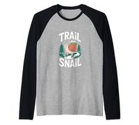 Escursionismo Lumaca Sentiero Campeggio Divertente Escursionista Maglia con Maniche Raglan