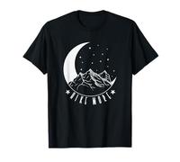 Escursionismo più Luna e Montagne Maglietta