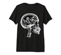 Escursionismo su My Mind Skull Art per alpinisti Maglietta Premium