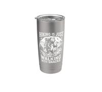Escursionismo vintage è solo camminare con snack orso divertente escursionismo Bicchiere termico in acciaio inox doppia parete