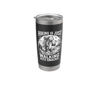 Escursionismo vintage è solo camminare con snack orso divertente escursionismo Bicchiere termico in acciaio inox doppia parete