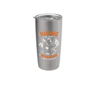 Escursionismo vintage è solo camminare con snack orso divertente escursionismo Bicchiere termico in acciaio inox doppia parete