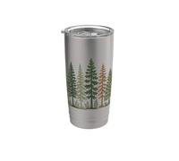 Escursionismo vintage pineta sentieri natura campeggio escursionista Bicchiere termico in acciaio inox doppia parete