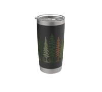 Escursionismo vintage pineta sentieri natura campeggio escursionista Bicchiere termico in acciaio inox doppia parete