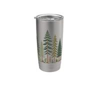 Escursionismo vintage pineta sentieri natura campeggio escursionista Bicchiere termico in acciaio inox doppia parete