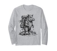 Escursionismo WildCinghiale Zaino Animali Divertente Cottagecore Maglia a Manica