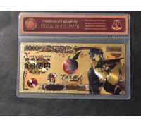 ESDEATH - AKAME GA KILL - BANCONOTA DORATA DA COLLEZIONE CON CERTIFICATO