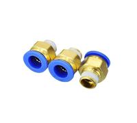 ESDUAIOP 10 pezzi BSPT PC14-03, connettori pneumatici maschio dritto da 14 mm a 3/8'