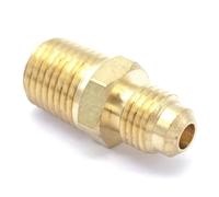 ESDUAIOP Filettatura SAE 7/16"-20 UNF Adattatori for tubi con diametro esterno 1/4" - 1/4" NPT maschio in ottone SAE a 45 gradi Raccordi for tubi Connettori 1000 PSI