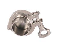 ESDUAIOP Un set di ghiera di saldatura Tri Clamp da 57 mm + Tri Clamp + guarnizione in silicone + tappo terminale in acciaio inossidabile 304