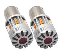 Eseastar 1156 Lampadine LED Ambra S25 BA15S P21W Lampadine per Indicatori di Direzione Canbus No Hyper Lampeggiante con Ventola di Raffreddamento Lampeggiante Estremamente Luminoso, 2 Pezzi