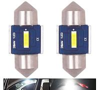 Eseastar Lampadine LED a festone da 28 mm, 12 V-24 V, C5 W, Canbus, senza errori per illuminazione interna del bagagliaio dell'auto e altro ancora, 6000 K, bianco