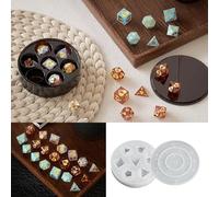 ESEDAGE Stampo per dadi a 7 cavità Stampo per dadi a forma di cuore Stampo per resina Stampo per fusione in resina Stampo in silicone per candela Decorazione domestica Stampo per animali 3D Stampo per