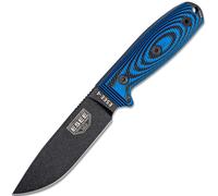 ESEE-4 lama nera, manico 3D in G-10 blu/nero, fodero nero 4PB-008