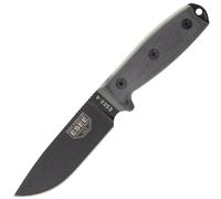 ESEE Knives ESEE-4P-MB-B Lama Liscia, Fodero Nero, Schienale MOLLE e Piastra Clip