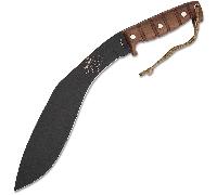 ESEE Knives Expat Jaraca Kukri, Lama in 1075 con Rivestimento Nero a Polvere, Manici in Noce,