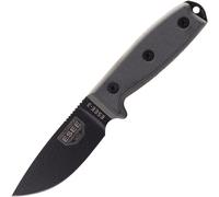 ESEE Knives Modello 3 Modified Pommel lama nera, manico grigio 3PM con fodero + clip