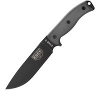 ESEE Knives Modello 6 lama nera, manico grigio 6P-B con fodero nero + clip per cintura