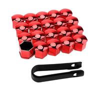 EsEico Tappo dado ruota | 20 pezzi | Tappi per dadi pneumatici auto | Tappi per vite per pneumatici con strumento di rimozione | Copertura bullone dado ruota 17 mm 19 mm 21 mm | Dado esterno per