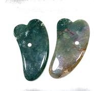 Esemplare 90-100mm Natural Moss Agate Quartz Stick Massaggio Crystal Skin Care Beauty Tool PolishedStone e CrystalStone