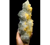 Esemplare di cristallo di fluorite cubo verde trasparente raro da 4,6 libbre/Cina decorazione della stanza